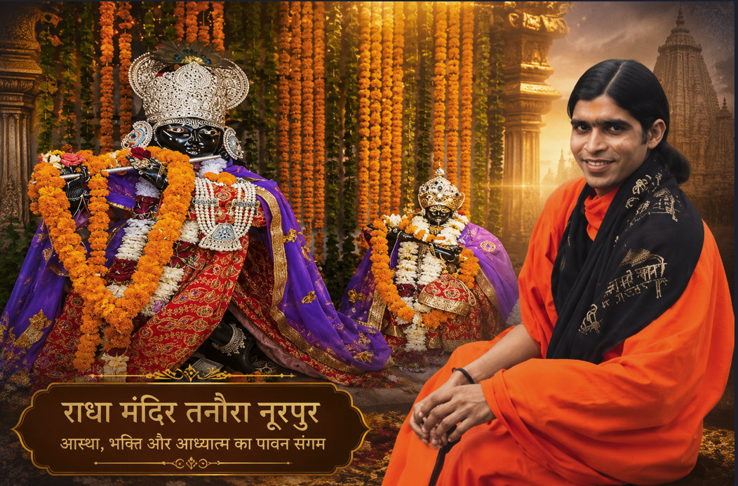 राधा मंदिर तनौरा नूरपुर का इतिहास
